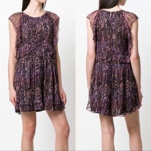 IRO Glorie Pink Ruffle Trim Dress